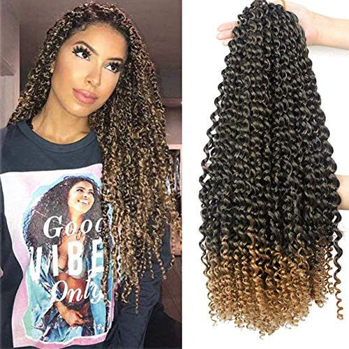Passion Twist Hair 18 Inch 7 Packs-Lot Water Wave Crochet for Passion Twists Long Bohemian Hair Braiding Ombre Passion Twist Crochet Hair Braids Synth