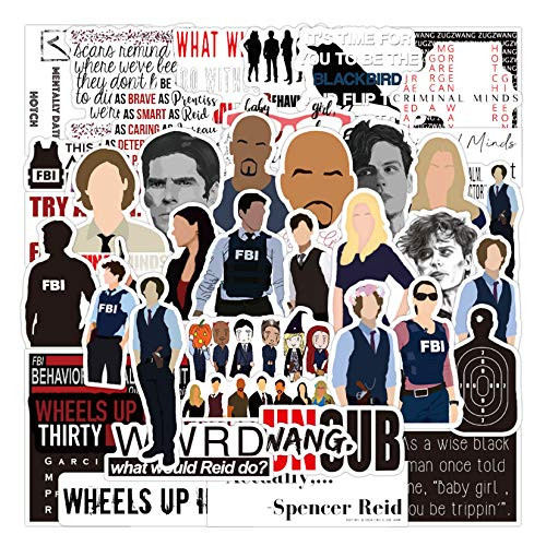 50Pcs Criminal Minds Stickers for Water Bottle Cup Laptop Guitar Car Motorcycle Bike Skateboard Luggage Box Vinyl Waterproof Graffiti Patches XQX 50Pcs Criminal Minds Stickers for Water Bottle Cup Laptop Guitar Car Motorcycle Bike Skateboard Luggage Box Vinyl Waterproof Graffiti Patches XQX