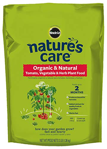 Miracle-Gro Natures Care Organic and Natural Tomato  Vegetable and Herb Plant Food  3 lbs-