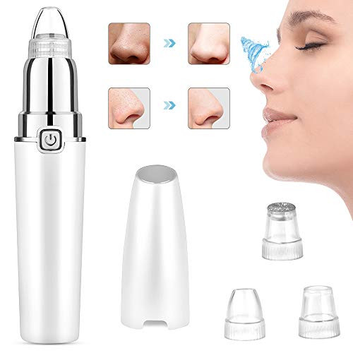 Blackhead Remover Vacuum Facial Pore Cleaner Electric Upgraded Strong Blackhead Suction Nose Facial Comedo Acne Extractor Tool Kit Battery Powered for
