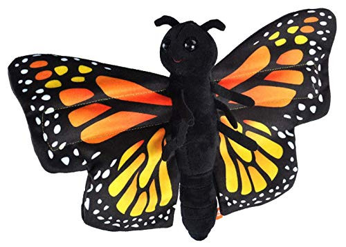 Wild Republic Huggers Butterfly Monarch Plush Toy  Slap Bracelet  Stuffed Animal  Kids Toys  8