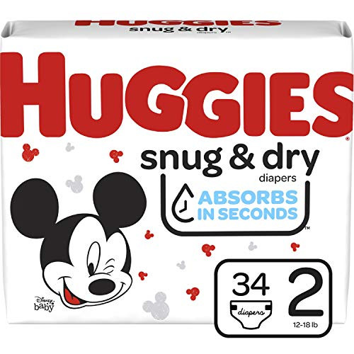 Huggies Snug and Dry Baby Diapers  Size 2  34 Count