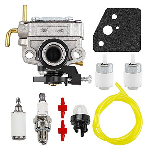 Huswell 753-08323 Carburetor for Troy-Bilt TB685EC TB635EC TB6044XP 685EC 635EC 6044XP MTD AC8 TEC Trimmer with AC04122 Fuel Line Kit 753-08319 Primer