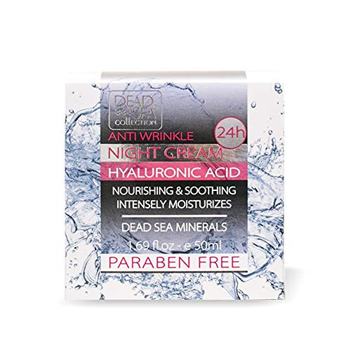 Dead Sea Collection Anti-Wrinkle Night Cream with Hyaluronic Acid to Nourish and Soothe 1-69 fl-oz-