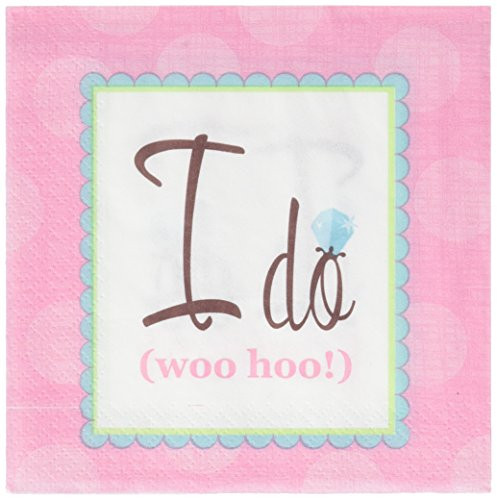 amscan Something Blue-I Do Beverage Napkins - Wedding and Engagement Party  432 Ct-