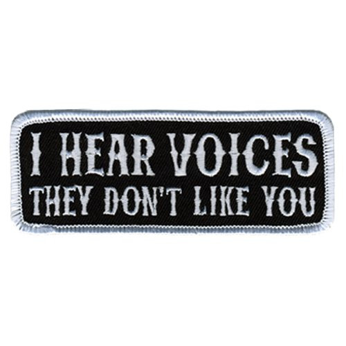 Hot Leathers - PPL9220 I Hear Voices Patch -4 Width x 2 Height-