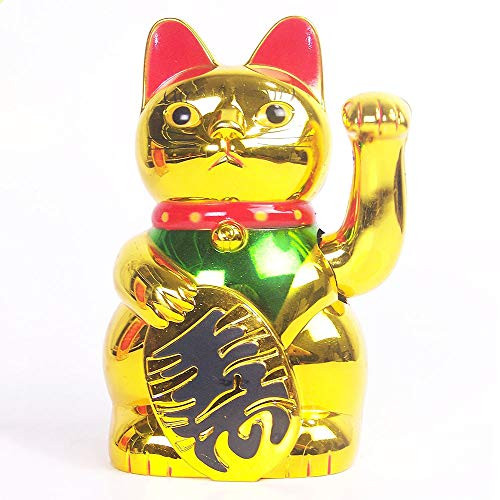 IBWell 5 Maneki Neko Lucky Cat Fengshui Cat- Waving Arm Battery Operated for Fortune Money and Good Luck