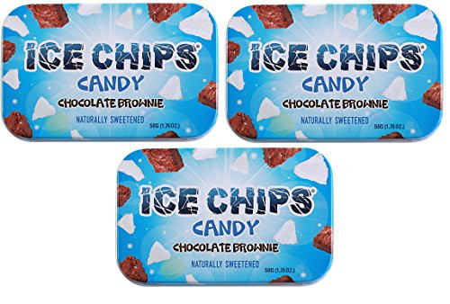 ICE CHIPS Xylitol Candy Tins -Chocolate Brownie  3 Pack- - Includes BAND as shown