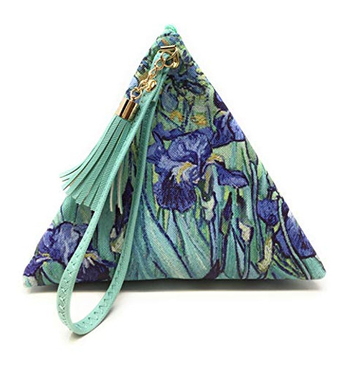 Value Arts Vincent Van Gogh Irises Triangle Wristlet Clutch Purse Value Arts Vincent Van Gogh Irises Triangle Wristlet Clutch Purse