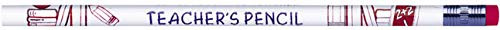 Moon Products Dozen Decorated HB 2 Wood Pencil  Teachers Pencil  Black -MPD2122B-