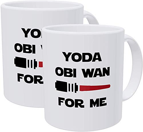 Willcallyou Pack of 2 Yoda Obi Wan for Me Love Valentines Day 11 Ounces Funny White Coffee Mug Willcallyou Pack of 2 Yoda Obi Wan for Me Love Valentines Day 11 Ounces Funny White Coffee Mug