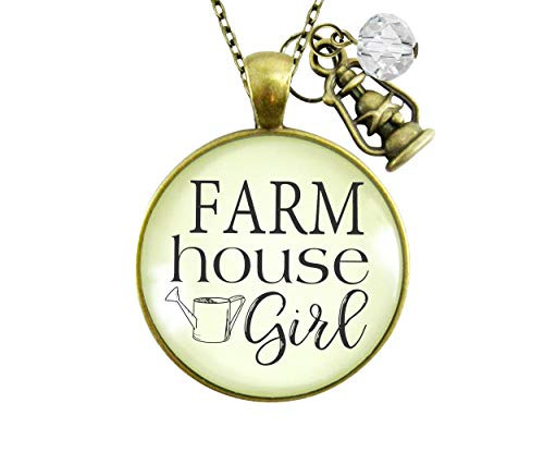 Gutsy Goodness 36 Farmhouse Necklace Southern Charm Jewelry Oil Lamp Charm