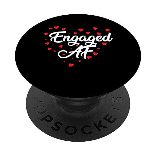 Engaged AF Grip I Wedding Engagement Bridal Party PopSockets Grip and Stand for Phones and Tablets