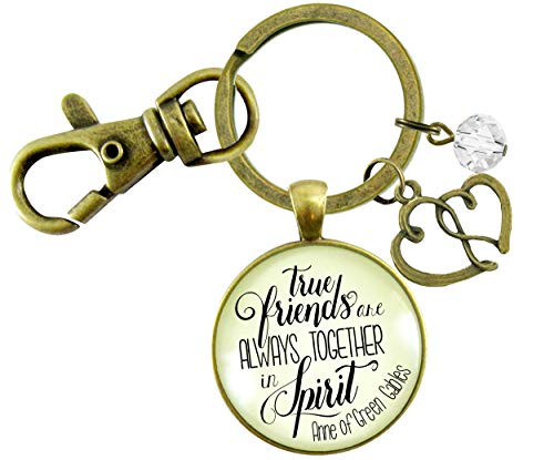 Gutsy Goodness True Friends Are Always Together In Spirit Keychain Friendship Quote Jewelry Gift Heart Gutsy Goodness True Friends Are Always Together In Spirit Keychain Friendship Quote Jewelry Gift Heart