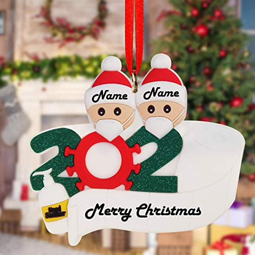 YINGFEINIAO 2020 New Christmas Ornament  Personalized Quarantine Survivor Family Ornaments  1-7 Family Members Christmas Tree Decoration Pendant DIY C YINGFEINIAO 2020 New Christmas Ornament  Personalized Quarantine Survivor Family Ornaments  1-7 Family Members Christmas Tree Decoration Pendant DIY C