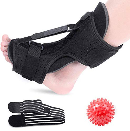 Plantar Fasciitis Night Splint Foot Drop Orthotic Brace  Adjustable Elastic Dorsal Night Splint for Plantar Fasciitis  Orthotic Brace Sleep Support Pa