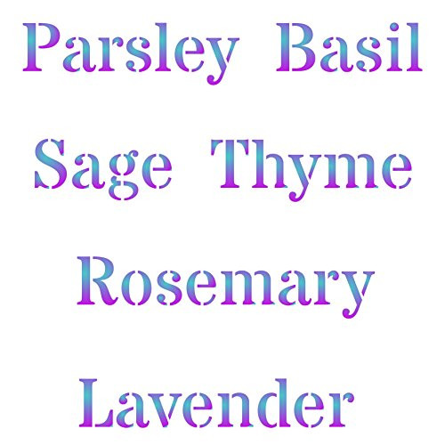 1½ Herb Word Stencil  8-5 x 8-5 inch -L- - Wording Words and Quote Stencils for Painting Template
