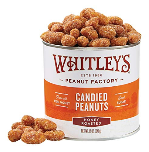 Whitleys Honey Roasted Virginia Peanuts 12 Ounce Tin