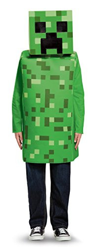 Creeper Classic Minecraft Costume  Green  Large -10-12-