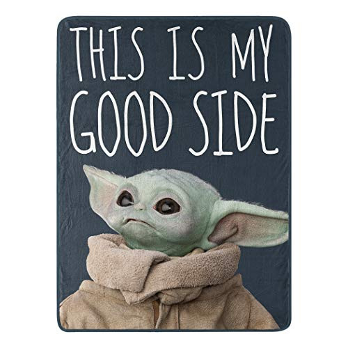 Seven Times Six Star Wars The Mandalorian Good Side Super Plush Throw Blanket 46 x 60 -117cm x 152cm-