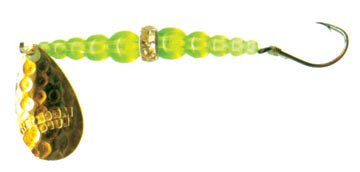 Macks Lure Wedding Ring  Hammered Nickel Flo Chartreuse  10