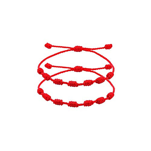 Stology 7 knots Bracelets for Protection Lucky Adjustable Red String Rope Ankle Bracelet Handmade Amulet Strand Thread Kabbalah Cord Jewelry Accesso Stology 7 knots Bracelets for Protection Lucky Adjustable Red String Rope Ankle Bracelet Handmade Amulet Strand Thread Kabbalah Cord Jewelry Accesso
