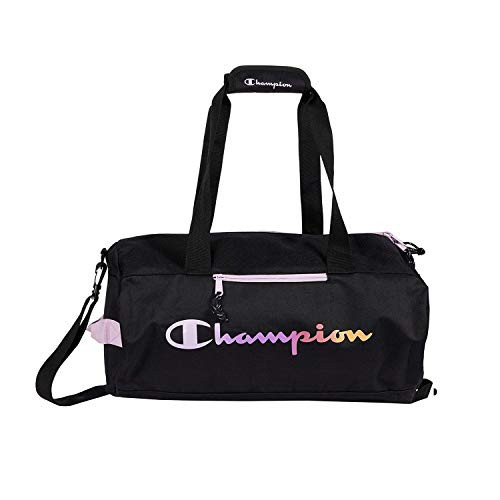 Champion unisex adult Duffel Bag  Black-Pink  One Size US