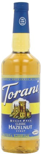 Torani Sugar Free Syrup  Classic Hazelnut  33-81 Ounce -Pack of 3-