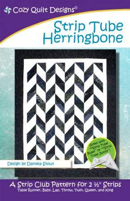Cozy Quilt DesignsStrip Club Pattern - CQD01030 Strip Tube Herringbone -Includes Instructions for Seven Project Sizes- Cozy Quilt DesignsStrip Club Pattern - CQD01030 Strip Tube Herringbone -Includes Instructions for Seven Project Sizes-