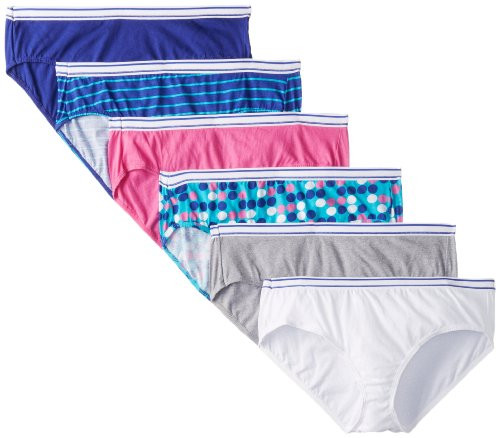 Hanes Womens Cotton Sporty Hipsters with Cool Comfort 6 Pack-Assorted Colors-