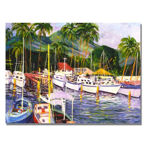 Trademark Fine Art Lahaina Maui by Master's Art, 18x24-Inch Canvas Wall Art