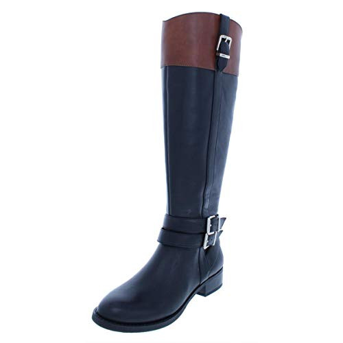 INC International Concepts Womens Frank Ll Closed Toe Knee High Fashion Boots Black-Cognac Size 6-0 M US