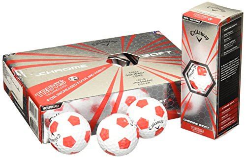 Callaway 2017 Chrome Soft X (One Dozen) White/Red Truvis Pattern