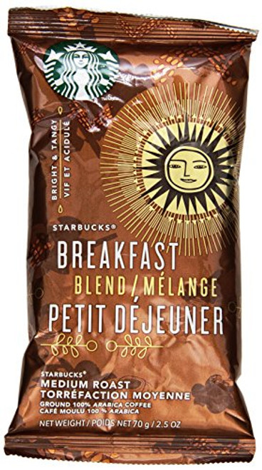 Starbucks SBK11018193 Breakfast Blend Single-Pot Portions Coffee Packets, Premium Ground, Medium-Roasted (Pack of 18) Starbucks SBK11018193 Breakfast Blend Single-Pot Portions Coffee Packets, Premium Ground, Medium-Roasted (Pack of 18)
