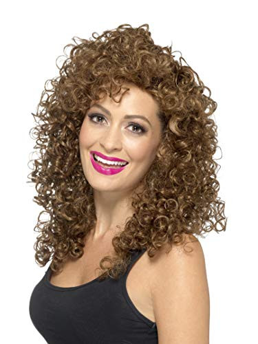 Smiffys womens Boogie Babe Wig Brown