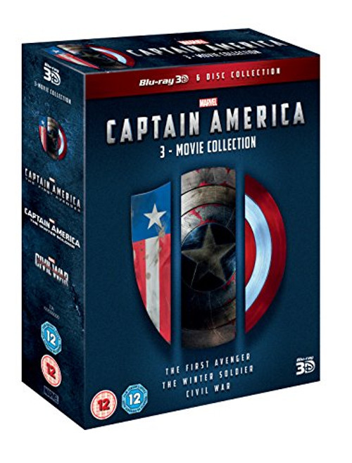Captain America 3-Movie Collection -Blu-ray 3D - 2D- -Region Free- -UK Import-