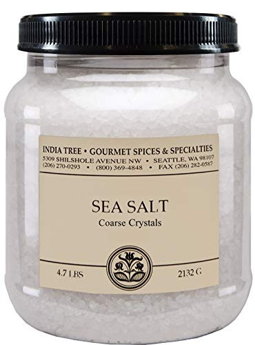 India Tree Brazilian Coarse Sea Salt  4-7 lb -Pack of 2-