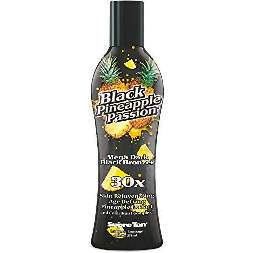 Supre Tan Black Pineapple Passion Mega Dark 30X Black Bronzer Tanning Lotion - 8 oz-