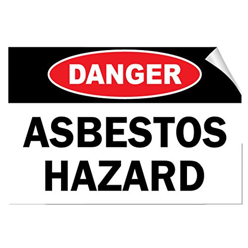 Danger Asbestos Hazard Hazard Asbestos Label Decal Sticker 10 Inches X 7 Inches