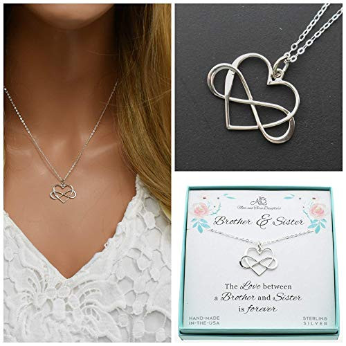Infinity Heart Charm Womens Necklace Sterling Silver - Handcrafted 18 Inch Cable Chain - Strong Scratch Resistant Jewelry - Perfect Gift From Brothe Infinity Heart Charm Womens Necklace Sterling Silver - Handcrafted 18 Inch Cable Chain - Strong Scratch Resistant Jewelry - Perfect Gift From Brothe
