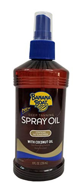 Banana Boat Deep Tanning Oil Spray 8 Ounce No Sunscreen -235ml- -2 Pack- Banana Boat Deep Tanning Oil Spray 8 Ounce No Sunscreen -235ml- -2 Pack-