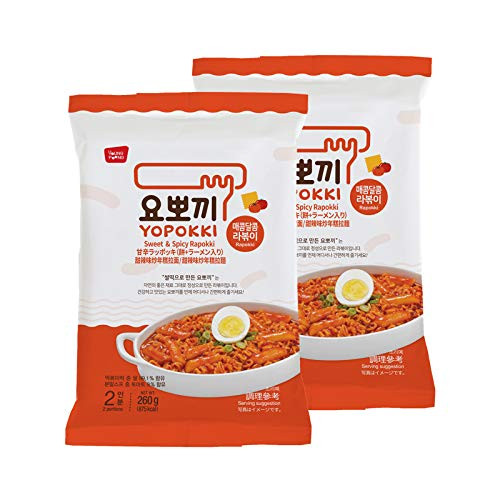 Instant Rapokki Ramen Tteokbokki Rice Cake with Ramen Noodles Popular Korean Snack 260g -Spicy and Sweet Sauce- ??? ??? -3-