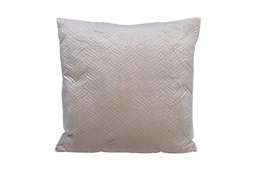 Creative Co-op Light Brown Square Textured Polyester Pillow Taupe