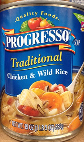 Progresso Traditional Chicken and Wild Rice Soup 19oz Can -Pack of 2-