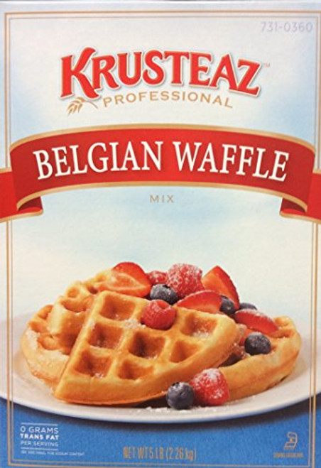 Krusteaz BELGIAN WAFFLE Mix 5lbs- -2-Pack- Restaurant Quality