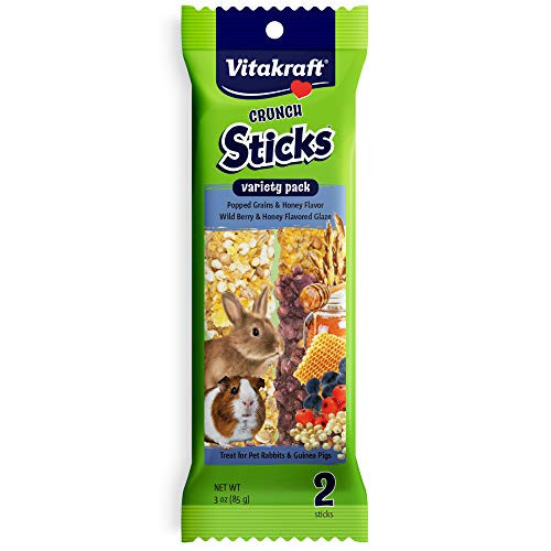 Vitakraft Rabbit-Guinea Pig Popped Grains Treat Sticks - Wild Berry Glaze - 3Oz Vitakraft Rabbit-Guinea Pig Popped Grains Treat Sticks - Wild Berry Glaze - 3Oz