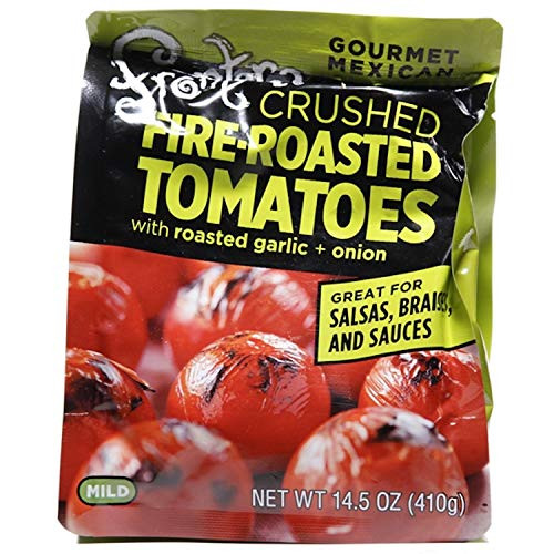 Frontera Gourmet Mexican Crushed Fire-Roasted 14-5 oz -Tomatoes Garlic Onion  2 Pk-