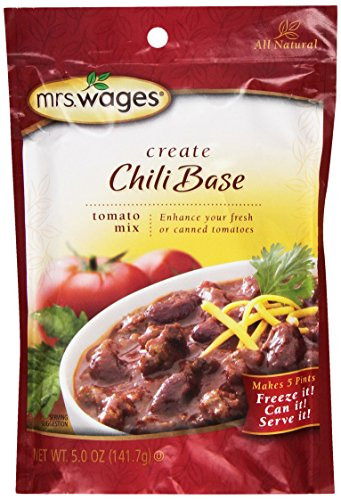 Mrs Wages Chili Base Canning Mix  5 Oz Package -VALUE PACK of 6-