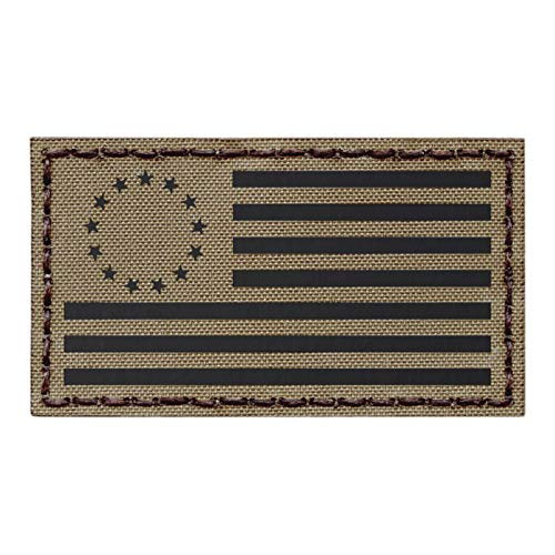 IR Tan Betsy Ross USA American Flag 2x3-5 Coyote Subdued IFF Tactical Morale HookandLoop Patch