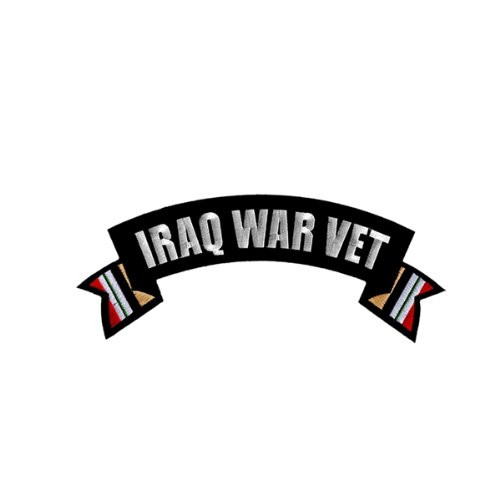 Hot Leathers Iraq War Vet Banner Patch -4 Width x 1 Height-
